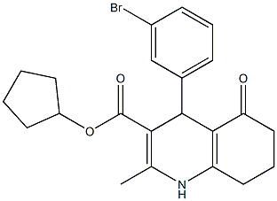  cyclopentyl 4-(3-bromophenyl)-2-methyl-5-oxo-1,4,5,6,7,8-hexahydroquinoline-3-carboxylate