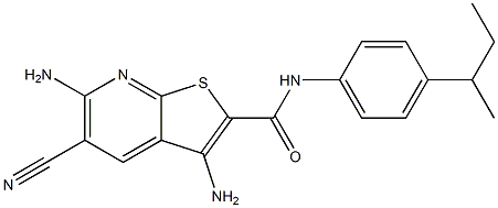  3,6-diamino-5-cyano-N-[4-(1-methylpropyl)phenyl]thieno[2,3-b]pyridine-2-carboxamide