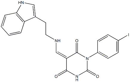 5-({[2-(1H-indol-3-yl)ethyl]amino}methylene)-1-(4-iodophenyl)-2,4,6(1H,3H,5H)-pyrimidinetrione
