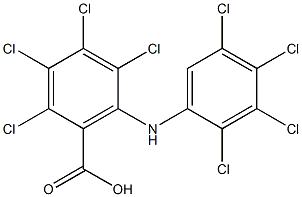 2,3,4,5-tetrachloro-6-(2,3,4,5-tetrachloroanilino)benzoic acid Struktur