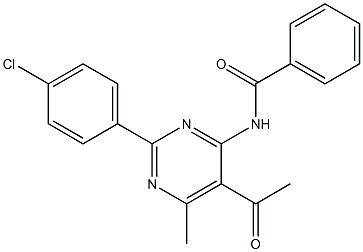 N-[5-acetyl-2-(4-chlorophenyl)-6-methyl-4-pyrimidinyl]benzamide