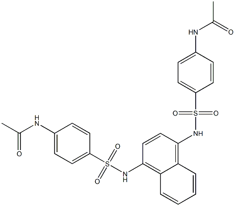 N-[4-({[4-({[4-(acetylamino)phenyl]sulfonyl}amino)-1-naphthyl]amino}sulfonyl)phenyl]acetamide Struktur