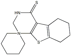 2,3,5,6,7,8-hexahydrospiro([1]benzothieno[2,3-d]pyrimidine-1,2'-cyclohexane)-4(1H)-thione 结构式