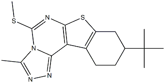 9-tert-butyl-3-methyl-5-(methylsulfanyl)-8,9,10,11-tetrahydro[1]benzothieno[3,2-e][1,2,4]triazolo[4,3-c]pyrimidine Structure