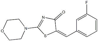 5-(3-fluorobenzylidene)-2-(4-morpholinyl)-1,3-thiazol-4(5H)-one Structure