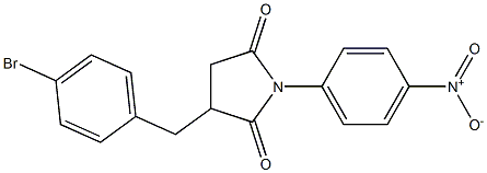  3-[(4-bromophenyl)methyl]-1-{4-nitrophenyl}pyrrolidine-2,5-dione