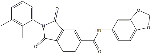 N-(1,3-benzodioxol-5-yl)-2-(2,3-dimethylphenyl)-1,3-dioxoisoindoline-5-carboxamide