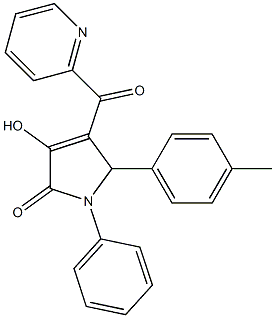 3-hydroxy-5-(4-methylphenyl)-1-phenyl-4-(2-pyridinylcarbonyl)-1,5-dihydro-2H-pyrrol-2-one