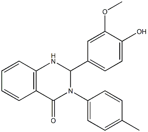  2-(4-hydroxy-3-methoxyphenyl)-3-(4-methylphenyl)-2,3-dihydroquinazolin-4(1H)-one