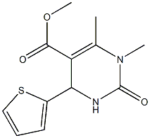 methyl 1,6-dimethyl-2-oxo-4-(2-thienyl)-1,2,3,4-tetrahydro-5-pyrimidinecarboxylate Struktur