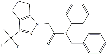  N-benzyl-N-phenyl-2-(3-(trifluoromethyl)-5,6-dihydrocyclopenta[c]pyrazol-1(4H)-yl)acetamide
