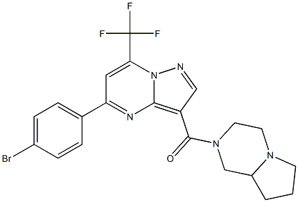  5-(4-bromophenyl)-3-(hexahydropyrrolo[1,2-a]pyrazin-2(1H)-ylcarbonyl)-7-(trifluoromethyl)pyrazolo[1,5-a]pyrimidine