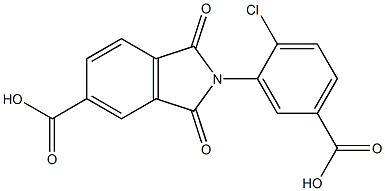 2-(5-carboxy-2-chlorophenyl)-1,3-dioxo-5-isoindolinecarboxylic acid 结构式