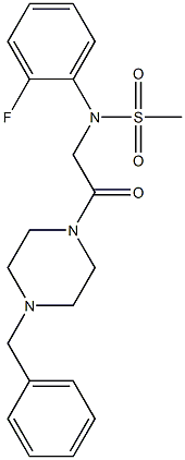 N-[2-(4-benzyl-1-piperazinyl)-2-oxoethyl]-N-(2-fluorophenyl)methanesulfonamide