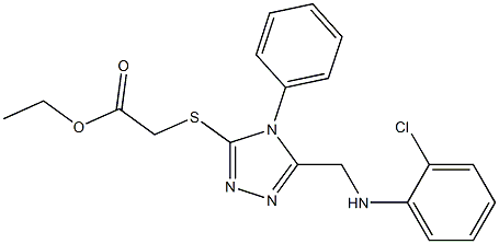  ethyl ({5-[(2-chloroanilino)methyl]-4-phenyl-4H-1,2,4-triazol-3-yl}sulfanyl)acetate
