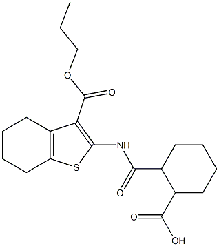  2-({[3-(propoxycarbonyl)-4,5,6,7-tetrahydro-1-benzothien-2-yl]amino}carbonyl)cyclohexanecarboxylic acid