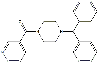 1-benzhydryl-4-(3-pyridinylcarbonyl)piperazine 结构式