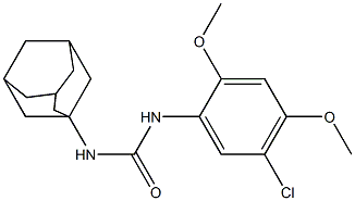 N-(1-adamantyl)-N'-(5-chloro-2,4-dimethoxyphenyl)urea Struktur