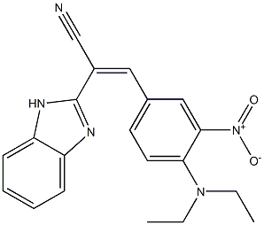 2-(1H-benzimidazol-2-yl)-3-{4-(diethylamino)-3-nitrophenyl}acrylonitrile Struktur