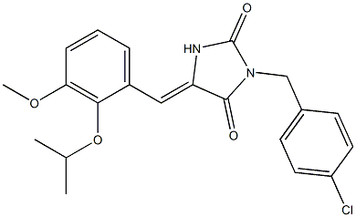  3-(4-chlorobenzyl)-5-(2-isopropoxy-3-methoxybenzylidene)imidazolidine-2,4-dione