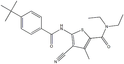 5-[(4-tert-butylbenzoyl)amino]-4-cyano-N,N-diethyl-3-methyl-2-thiophenecarboxamide