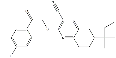 2-{[2-(4-methoxyphenyl)-2-oxoethyl]sulfanyl}-6-tert-pentyl-5,6,7,8-tetrahydro-3-quinolinecarbonitrile