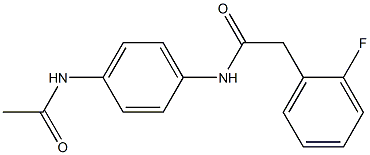 N-[4-(acetylamino)phenyl]-2-(2-fluorophenyl)acetamide Struktur