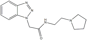 2-(1H-1,2,3-benzotriazol-1-yl)-N-[2-(1-pyrrolidinyl)ethyl]acetamide Structure