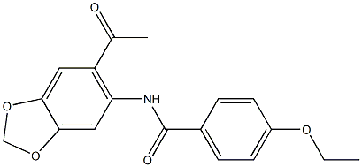 N-(6-acetyl-1,3-benzodioxol-5-yl)-4-ethoxybenzamide Struktur