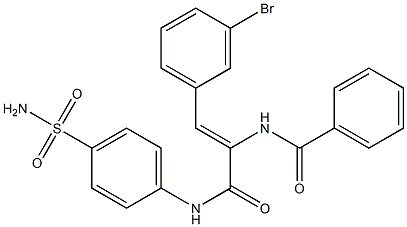 N-[1-{[4-(aminosulfonyl)anilino]carbonyl}-2-(3-bromophenyl)vinyl]benzamide