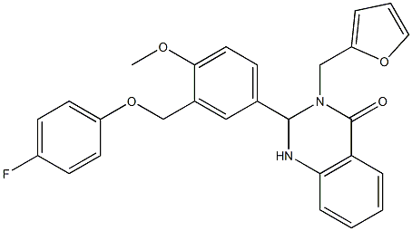 2-{3-[(4-fluorophenoxy)methyl]-4-methoxyphenyl}-3-(2-furylmethyl)-2,3-dihydroquinazolin-4(1H)-one