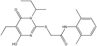  2-[(1-sec-butyl-5-ethyl-4-hydroxy-6-oxo-1,6-dihydropyrimidin-2-yl)sulfanyl]-N-(2,6-dimethylphenyl)acetamide