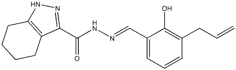 N'-(3-allyl-2-hydroxybenzylidene)-4,5,6,7-tetrahydro-1H-indazole-3-carbohydrazide Struktur