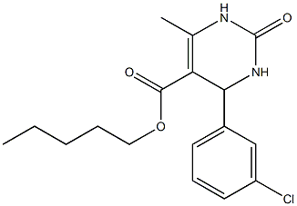 pentyl 4-(3-chlorophenyl)-6-methyl-2-oxo-1,2,3,4-tetrahydro-5-pyrimidinecarboxylate Struktur