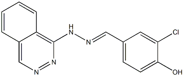 3-chloro-4-hydroxybenzaldehyde 1-phthalazinylhydrazone Struktur