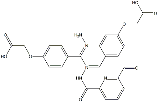 [4-(2-{[6-({2-[4-(carboxymethoxy)benzylidene]hydrazino}carbonyl)-2-pyridinyl]carbonyl}carbohydrazonoyl)phenoxy]acetic acid Structure