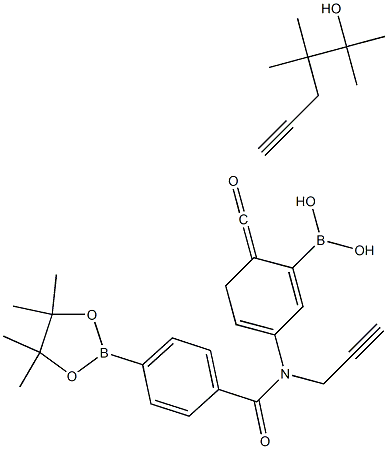 [4-(Prop-2-ynylamine-1-carbonyl)phenyl]boronic  acid  pinacol  ester,  N-(2-Propynyl)-4-(4,4,5,5-tetramethyl-1,3,2-dioxaborolan-2-yl)benzamide Struktur