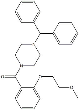 (4-benzhydryl-1-piperazinyl)[2-(2-methoxyethoxy)phenyl]methanone Structure