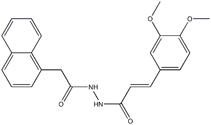 (E)-3-(3,4-dimethoxyphenyl)-N'-[2-(1-naphthyl)acetyl]-2-propenohydrazide Struktur