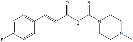 (E)-3-(4-fluorophenyl)-N-[(4-methyl-1-piperazinyl)carbothioyl]-2-propenamide Structure