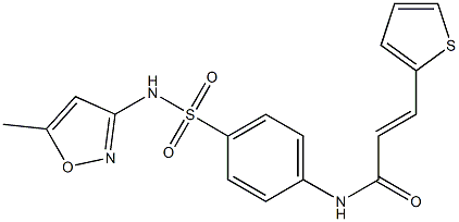 (E)-N-(4-{[(5-methyl-3-isoxazolyl)amino]sulfonyl}phenyl)-3-(2-thienyl)-2-propenamide