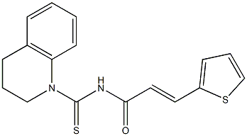 (E)-N-[3,4-dihydro-1(2H)-quinolinylcarbothioyl]-3-(2-thienyl)-2-propenamide 结构式