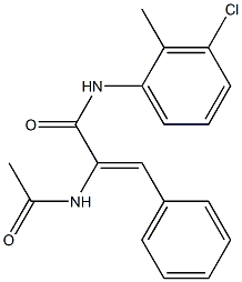 (Z)-2-(acetylamino)-N-(3-chloro-2-methylphenyl)-3-phenyl-2-propenamide