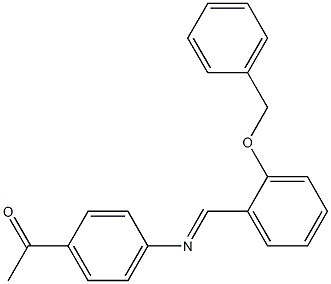 1-[4-({(E)-[2-(benzyloxy)phenyl]methylidene}amino)phenyl]-1-ethanone Struktur