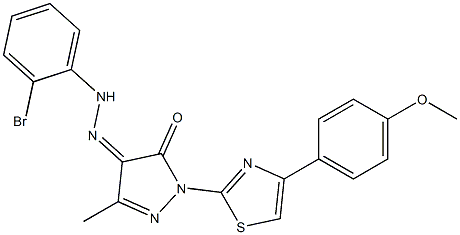 1-[4-(4-methoxyphenyl)-1,3-thiazol-2-yl]-3-methyl-1H-pyrazole-4,5-dione 4-[N-(2-bromophenyl)hydrazone]