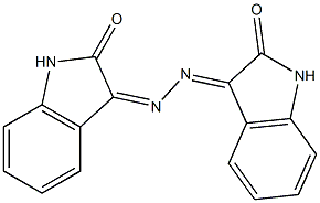 1H-indole-2,3-dione 3-[N-(2-oxo-1,2-dihydro-3H-indol-3-ylidene)hydrazone] 结构式