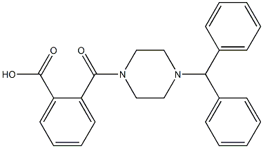 2-[(4-benzhydryl-1-piperazinyl)carbonyl]benzoic acid 结构式