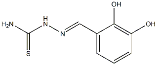 2-[(E)-(2,3-dihydroxyphenyl)methylidene]-1-hydrazinecarbothioamide Struktur