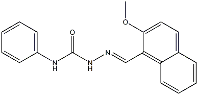 2-[(E)-(2-methoxy-1-naphthyl)methylidene]-N-phenyl-1-hydrazinecarboxamide Struktur