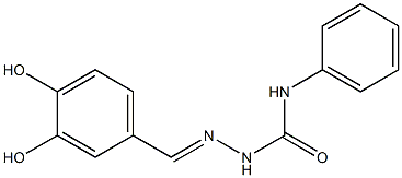 2-[(E)-(3,4-dihydroxyphenyl)methylidene]-N-phenyl-1-hydrazinecarboxamide Structure